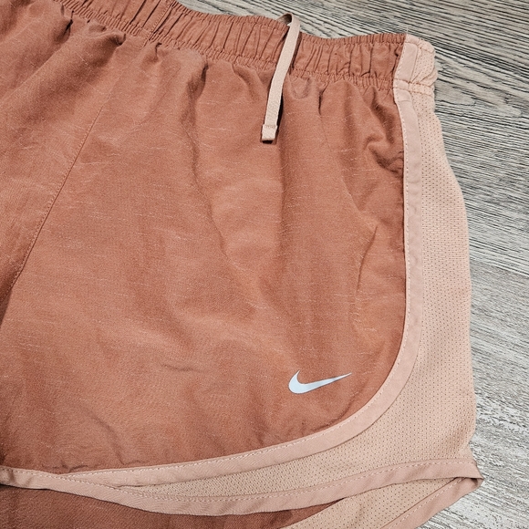 Nike Dri-FIT Tempo Women's LG Running Gym Shorts Lined Heather Orange - Picture 2 of 7